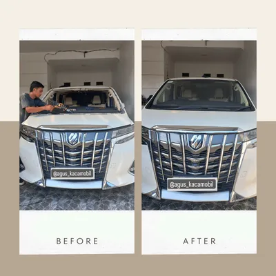 Teknisi sedang mengoleskan sealant kaca mobil - Agus Kaca Mobil